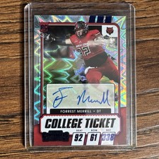 2021 Panini Contenders Draft Picks College Ticket 8/39 Forrest Merrill Auto