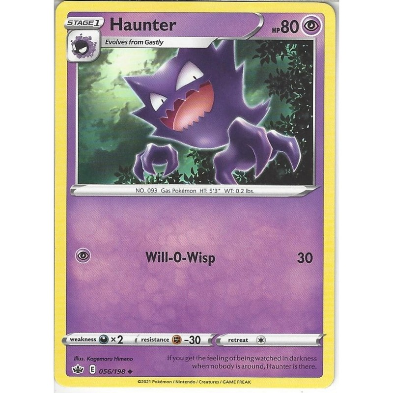 056/198 Haunter | Uncommon | Pokemon Trading Card Sword & Shield Chilling Reign