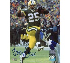 Dorsey Levens Signed Green Bay Packers Unframed 8×10 High Stepping Photo