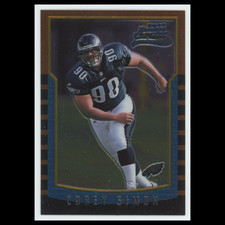 Corey Simon Rookie #190 2000 Bowman Chrome Philadelphia Eagles Football Card NFL. rookie card picture