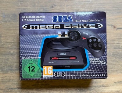 Sega Mega Drive 2 II Mini Classic Konsole 60 Titel Brandneu Nie Geöffnet Neu in OVP