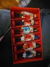 Nutcracker Ornaments, Wooden Set Of 6, Multi Colored, 4.75" - 5" Tall, With Box