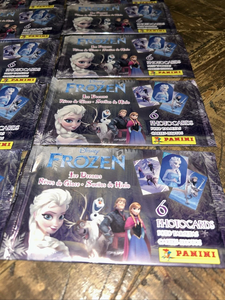 Lote de diez paquetes Panini Disney Frozen "Ice Dreams" 2014 ~ 6 tarjetas fotográficas por paquete Foto 3 de 4