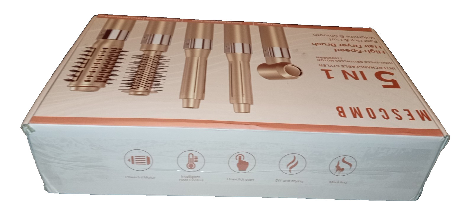 Mescomb 5 in 1 Hair Air Styler Rotating Hair Dryer Brush 110000 RPM  Frizz-Free