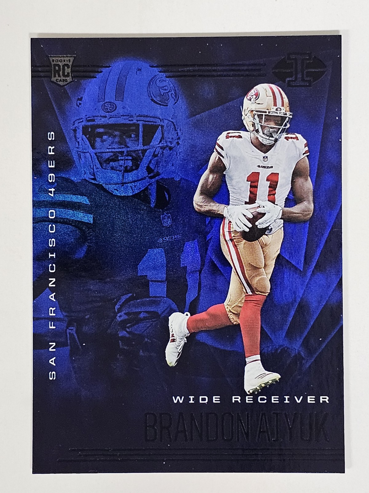 2020 Panini Illusions Trophy Collection Sapphire Brandon Aiyuk #27 Rookie RC