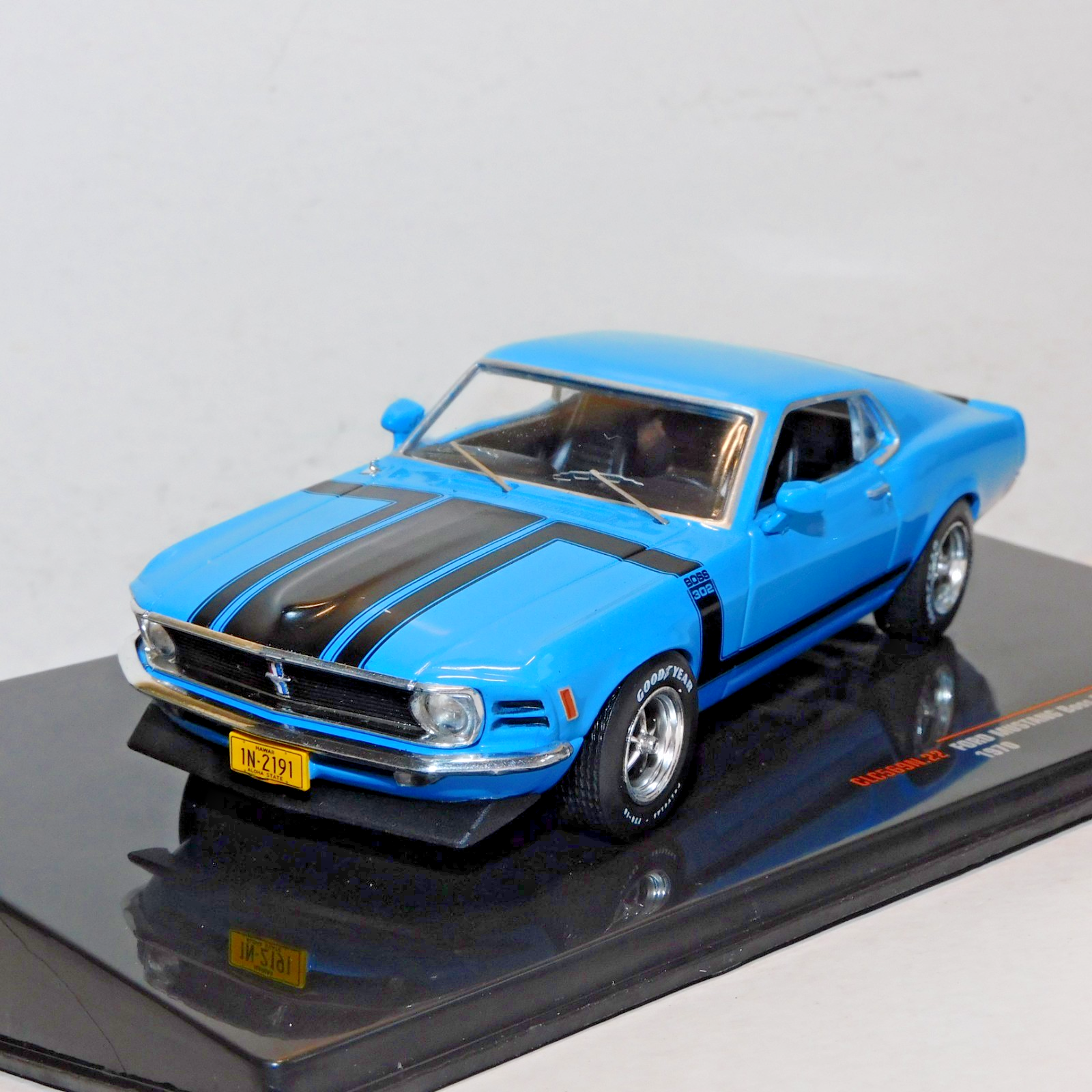 IXO FORD MUSTANG BOSS 302 1970 BLUE 1/43 CLC569N