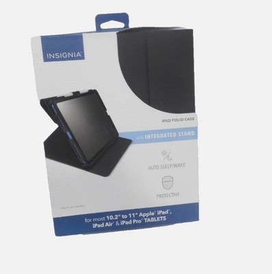 Insignia Folio Case w/ Stand for Most 10.2'' to 11'' Apple iPad/Air/Pro Tablets