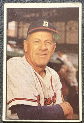 1953 BOWMAN COLOR CHARLIE GRIMM MGR (MILWAUKEE BRAVES) #69 VG VG/EX