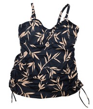 Fantasie LACQUERED BLACK Luna Bay Twist Front Tankini Swim Top, US 32I, UK 32G
