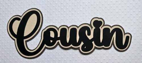Cousin Title Cream And Brown. Scrapbook, Card Making Paper Piecing - 第 1/1 張圖片