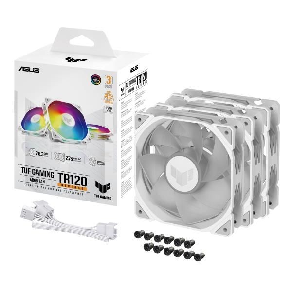 Tuf gaming tr120 argb 3in1 white 12 cm bianco - Immagine 6