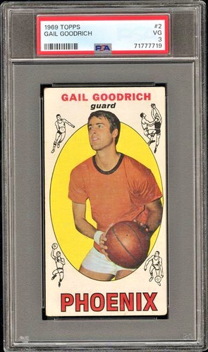 1969-70 Topps NBA Basketball Tall Boys Rookies #2 Gail Goodrich RC LAL HOF PSA 3