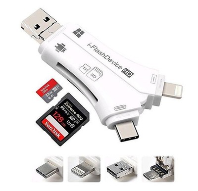 CoreParts MMUSB-UNI-ADAPTER Universal USB Adapter Lightning/MicroUSB/Typ-C Weiß