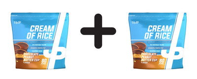 2 x Trained by JP Cream of Rice, Chocolate Peanut Butter Cup - (11,50 EUR/kg)