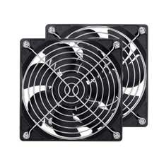 2-Pack 120mm Fan DC 12V Computer Fan 120mm x120mm x 25mm 2-Pin High Performan...