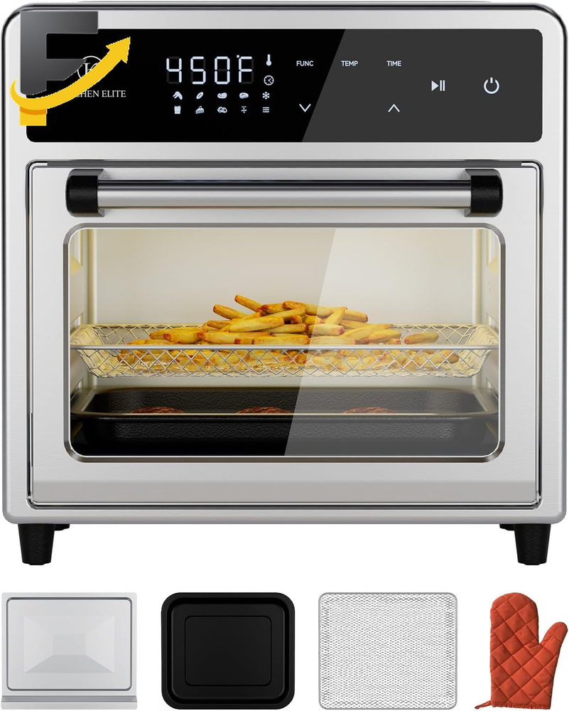 10-in-1 12.6QT Compact Air Fryer Toaster Oven Combo with 9 Touch Screen Controls