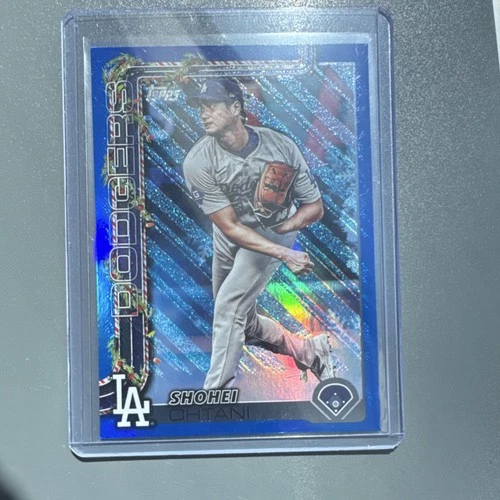 Topps 2024 Holiday Shohei Ohtani Dodgers Blue Parallel #H1 Baseball Card