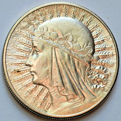 Poland 10 Zlotych, 1932, Queen Jadwiga, Polonia, London Mint