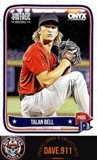 Talan Bell 2024 Onyx Vintage Extended #OVTABE Cincinnati Reds