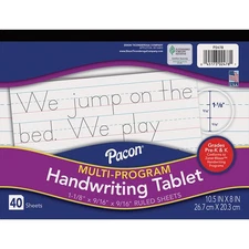 Pacon® Multi-Program Handwriting Tablet, Zaner-Bloser, 1-1/8" x 9/16" x 9/16"...