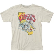 Grateful Dead California Mens T Shirt Music Classic Concert Band Tee New Natural