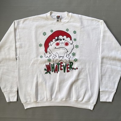 Vintage 90s Whatever Christmas 1998 Pullover Graphic Print Crew Neck Size XL