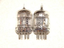 2 x 5670 2C51/396A G.E. Tubes Black Plate-D 3-Mica Super Strong Matched Pair 7