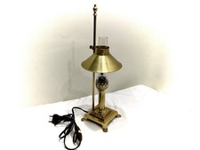 Vintage Kleine Tischlampe *Orient Express* Messing Glas 42cm Antikstill Top RAR