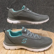 S Sport by Skechers Womens 7.5 Gray Aqua Mesh Sneakers Memory Foam Walking Shoes