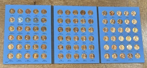 1941-1976 Lincoln Cent folder complete BU set 90 coins