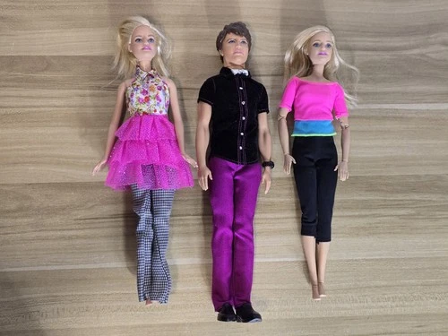 Mattel Barbie And Ken Doll Bundle X3 12" A Puppies Tale Dating Ken Made To Move
