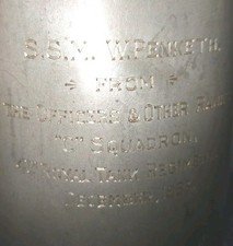 British Army Royal Tank Regiment Tankard  presentation  1953