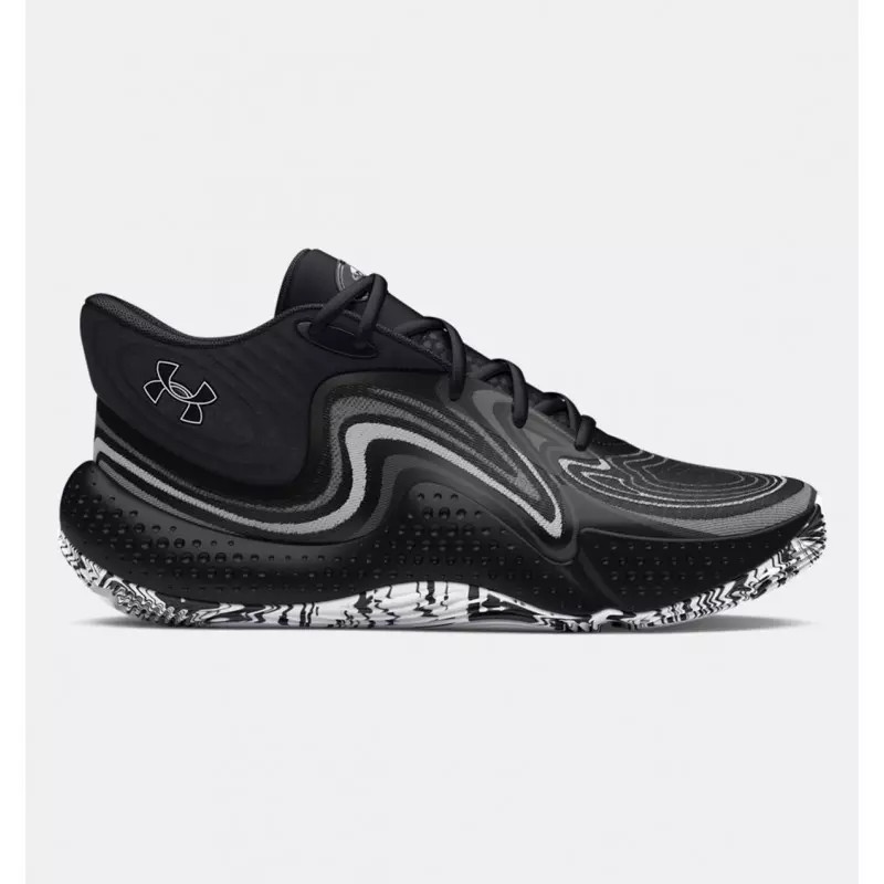Chaussures de Basketball Under Armour Spawn 6 Mid Noir Idéale pour Vos Matchs et Entraînements