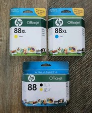 New HP 88 XL Black And Color 3PK Ink Cartridges Officejet Pro K5400 K550 Expired