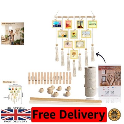 DIY Makramee Wandbehang Kit mit Baumwollkordel & Clips-perfektes Geschenk für Erwachsene