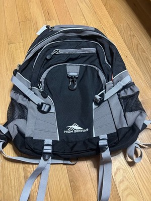 High Sierra Loop Backpack Travel Work Bookbag Tablet Sleeve Black / Charcoal