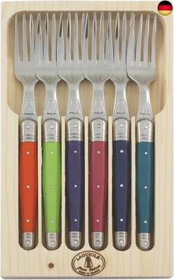 Jean Dubost Laguiole Gabeln, Edelstahl Kunststoff, Mix London, 25 x 13 x 2 cm