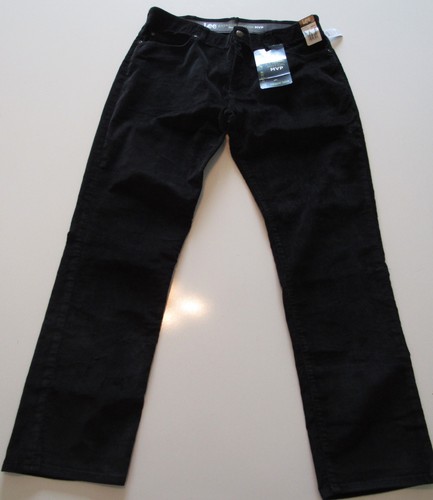 Pantalones de pana Lee Extreme Motion para hombre rectos cónicos negros 38x32 nuevos con etiquetas - Imagen 2 de 6