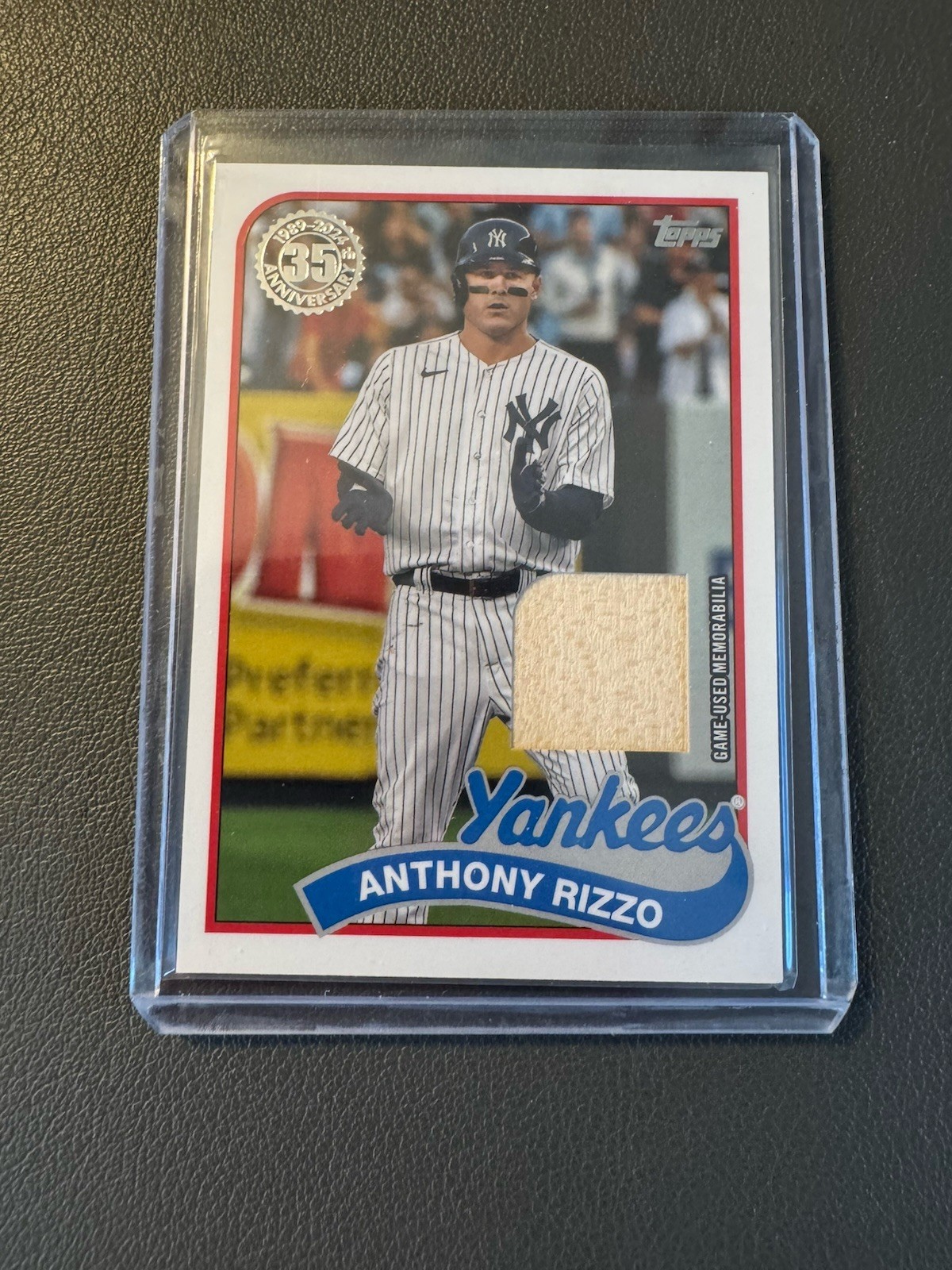2024 Topps Series 1 1989 Topps Baseball Relics Anthony Rizzo MEM Card