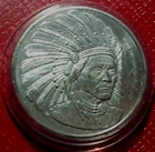 American Indian Chief-Silver Reserve Unit Round 1 Troy oz.999 Fine Silver