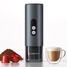 Portable Espresso Maker, 2-IN-1 Self-Heating Portable Coffee Maker