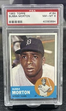 1963 Topps Bubba Morton Detroit Tigers card #164 PSA 8