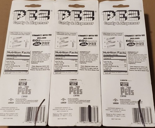PEZ The Secret Life of Pets Duke Chloe Lot of 3 Pez Candy Dispensers New Sealed - Picture 4 of 5
