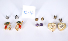 Post stud earrings 925 sterling silver hearts jewelry