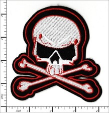 18 Pcs Embroidered Iron on patches Skull  Bone Halloween 10x11cm AP021dC