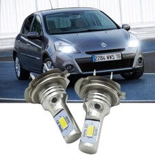 For Renault Clio MK3 100w H7 White Xenon Low Dip Beam LED Headlight Bulbs Pair
