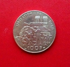 MONNAIE DE 100F LA LIBERATION DE PARIS 1994 EN ARGENT MASSIF 900%