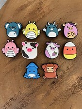 10pcs Squishmallow Cute Animals Shoe Charms For Clogs