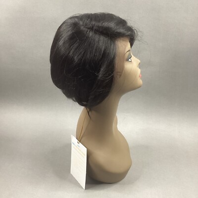 H/H Avanza Short Straight #F1B/30 Black Brown 100% Human Hair Blend Full Wig