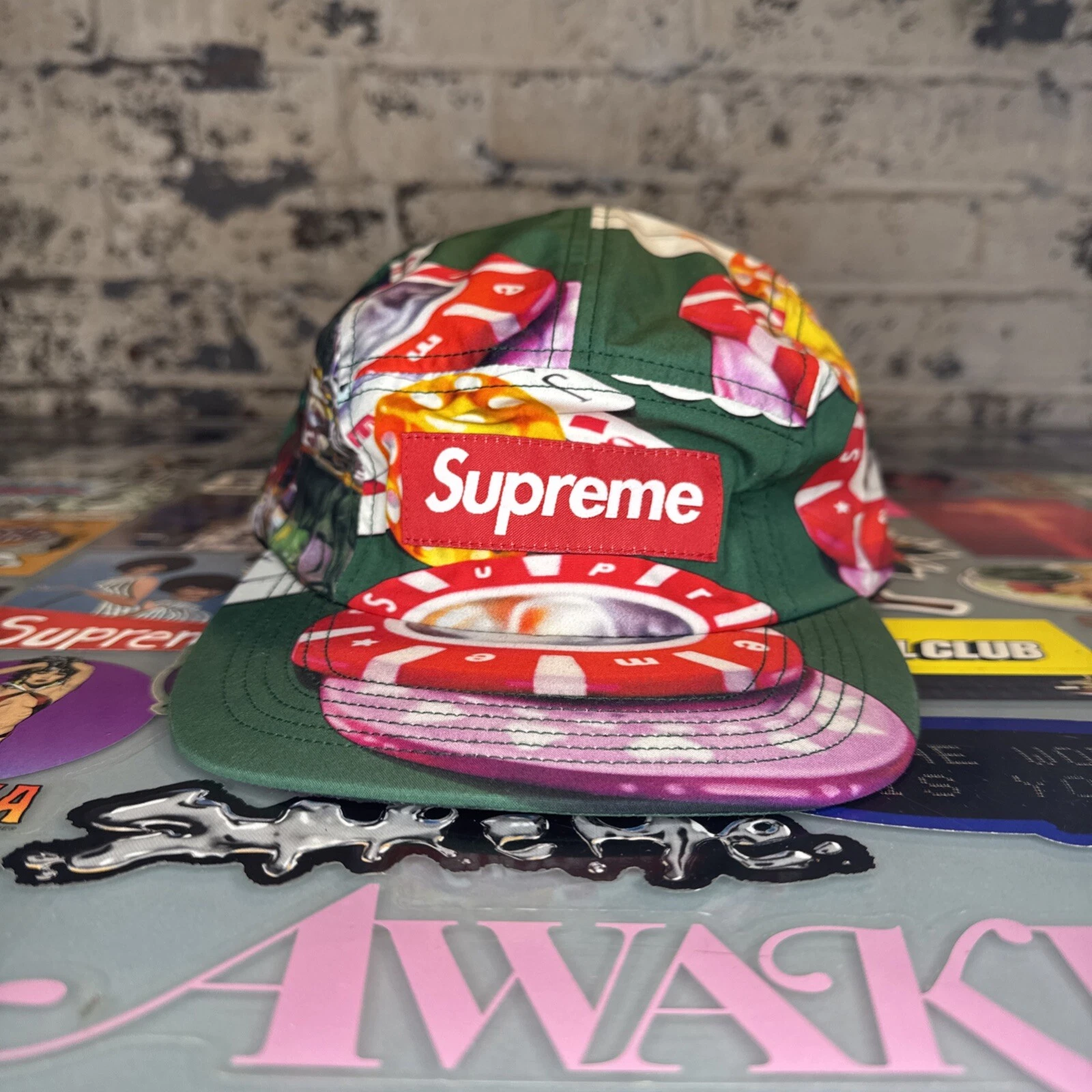 Casquette de camp Supreme Casino verte FW18 NDS réglable 
